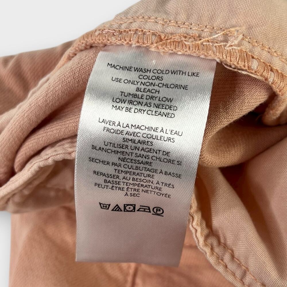 Maeve Pleated Wide-Leg Pants Peach Pink Size 28 - Picture 5 of 8
